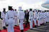 President Barack Obama arrives on Air Force One at Port of Spain airport in Trinidad and Tobago on April 17, 2009.