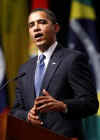 President Barack Obama speaks at the opening of the 5th Summit of the Americas in Port of Spain, Trinidad and Tobago.