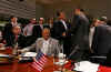 President Barack Obama attends the First Plenary Session of the 5th Summit of the Americas.