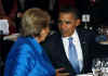 President Obama sat next to Chilean President Michelle Bachelet.