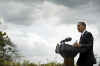 President Obama speaks at a news conference on the rooftop of his hotel in Port of Spain, Trinidad and Tobago on April 19, 2009.