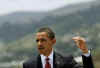 President Obama speaks at a news conference on the rooftop of his hotel in Port of Spain, Trinidad and Tobago on April 19, 2009.