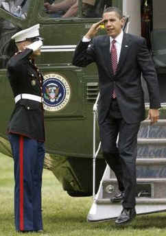 President Barack Obama and White House staffers return to Washington after four days in Mexico and the Caribbean.