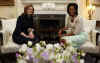 First Lady Michelle Obama met with Sarah Brown in the residence.