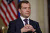 US President Barack Obama meets with Russian President Dmitry Medvedev at Winfield House in London.