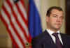 US President Barack Obama meets with Russian President Dmitry Medvedev at Winfield House in London.