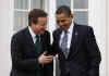 President Barack Obama meets with Conservative Party Leader David Cameron at Winfield House in London.