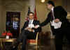 President Barack Obama, Secretary of State Hillary Clinton, Treasury Secretary Tim Geithner and other key US senior officials meet with China's President Hu Jintao and Chinese officials at Winfield House in London.