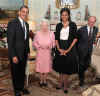 President Barack Obama and First Lady Michelle Obama visit Queen Elizabeth II and Prince Phillip the Duke of Edinburgh at Buckingham Palace in London.