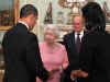 President Barack Obama and First Lady Michelle Obama visit Queen Elizabeth II and Prince Phillip the Duke of Edinburgh at Buckingham Palace in London.