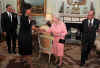 President Barack Obama and First Lady Michelle Obama visit Queen Elizabeth II and Prince Phillip the Duke of Edinburgh at Buckingham Palace in London.