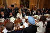 President Obama was seated for dinner next to German Chancellor Angela Merkel and South Korean President Lee Myung-bak.