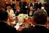 President Obama was seated for dinner next to German Chancellor Angela Merkel and South Korean President Lee Myung-bak.