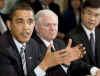 President Barack Obama holds his first cabinet meeting in the Cabinet Room of the White House on April 20, 2009.