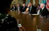 President Barack Obama holds his first cabinet meeting in the Cabinet Room of the White House on April 20, 2009.