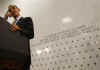 President Barack Obama speaks to CIA employees at CIA Headquarters in Langley, Virginia on April 20, 2009.