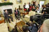 US President Barack Obama meets with Jordan's King Abdullah II at the White House.