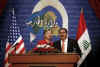 Secretary of State Hillary Clinton met and held a news conference with the Iraqi Foreign Minister Hoshyar Zebari.