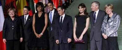 President Barack Obama and First Lady Michelle Obama attend a piano concert at the Kurhaus in Baden-Baden, Germany.