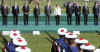 President Barack Obama and NATO leaders participate in a NATO Military Ceremony and a moment of silence for fallen NATO soldiers in Strasbourg, France on April 4, 2009. 