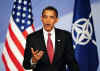 President Barack Obama holds a press conference at the end of the 60th Anniversary NATO Summit in Strasbourg, France.