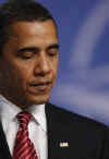 President Barack Obama holds a press conference at the end of the 60th Anniversary NATO Summit in Strasbourg, France.