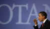 President Barack Obama holds a press conference at the end of the 60th Anniversary NATO Summit in Strasbourg, France.