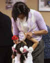 First Lady Michelle Obama celebrates Cinco de Mayo, an Hispanic heritage event, in a celebration with students at Lamb Public Charter School in Washington on May 4, 2009.