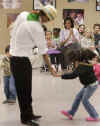 First Lady Michelle Obama celebrates Cinco de Mayo, an Hispanic heritage event, in a celebration with students at Lamb Public Charter School in Washington on May 4, 2009.