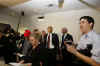 President Barack Obama and Vice President Joe Biden stand in line at Ray's Hell Burger across the Potomac in Arlington, Virginia.