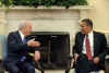 President Barack Obama meets with Israel's President Shimon Peres in the Oval Office of the White House on May 5, 2009.