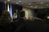 First Lady Michelle Obama speaks to employees of the United States Mission to the United Nations in New York on May 5, 2009.