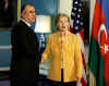 US Secretary of State Clinton meets with Foreign Affairs Minister of Azerbaijan Elmar Mammadyarov.