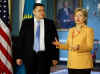 US Secretary of State Clinton meets with Foreign Affairs Minister of the Republic of Kazakhstan Marat Tazhin.