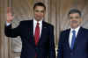 President Barack Obama meets with Turkish President Abdullah Gul and Turkish delegates at Cankaya Palace in Ankara, Turkey.