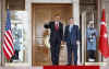 President Barack Obama meets with Turkish President Abdullah Gul and Turkish delegates at Cankaya Palace in Ankara, Turkey.