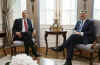 President Barack Obama meets with Turkish President Abdullah Gul and Turkish delegates at Cankaya Palace in Ankara, Turkey.