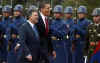 President Barack Obama attends a Welcome Ceremony on the grounds of Cankaya Palace with Turkey's President Abdullah Gul.