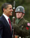 President Barack Obama attends a Welcome Ceremony on the grounds of Cankaya Palace with Turkey's President Abdullah Gul.