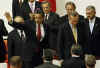 After Obama's Address to Parliament he was thanked by Turkish Prime Minister Recep Tayyip Erdogan.