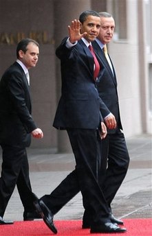 President Barack Obama Obama meets with Turkish Prime Minister Erdogan at the Prime Minister's residence in Ankara, Turkey.