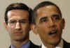 President Barack Obama remarks on reducing spending in the budget with Budget Director Peter Orzag and Deputy Budget Director Robert Nabors.