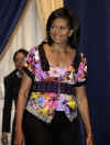 First Lady Michelle Obama speaks at the annual meeting of the Corporate Voices of America in Washington on May 7, 2009.