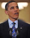 President Barack Obama remarks on job creation and job training in the Eisenhower Executive Office Building.
