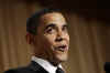 President Barack Obama and First Lady Michelle Obama join press correspondents, the Washington elite, and Hollywood celebrities at the annual White House Correspondents Association Dinner at the Washington Hilton on May 9, 2009.