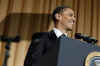 President Barack Obama and First Lady Michelle Obama join press correspondents, the Washington elite, and Hollywood celebrities at the annual White House Correspondents Association Dinner at the Washington Hilton on May 9, 2009.