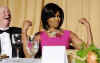 President Barack Obama and First Lady Michelle Obama join press correspondents, the Washington elite, and Hollywood celebrities at the annual White House Correspondents Association Dinner at the Washington Hilton on May 9, 2009.