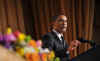 President Barack Obama and First Lady Michelle Obama join press correspondents, the Washington elite, and Hollywood celebrities at the annual White House Correspondents Association Dinner at the Washington Hilton on May 9, 2009.