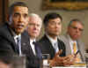 President Obama remarks to the media after a Cabinet Meeting held in the Cabinet Room of the White House on May 1, 2009.