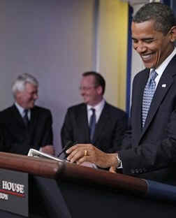 Watch the White House YouTube of President Obama at a White House Briefing on 5/1/09.